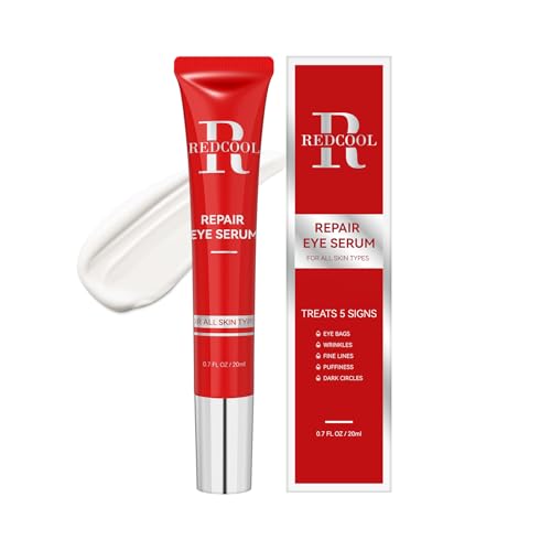 Caffeine & Retinol Under Eye Serum ? Dermatologist-Tested, Fast Absorbing, Correction for Puffy Eye Bags Fine Lines Dark Circles Wrinkles While Providing Moisturizing Care
