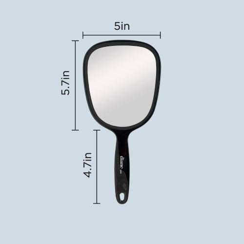Diane Handheld Mirror 5" x 11" with Handle for Makeup & Grooming