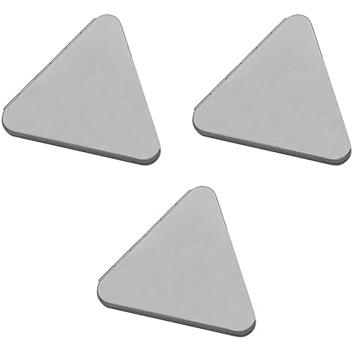 Stephanie Imports Set of 3 Double Sided Magnifying Compact Mirrors (Silver, Triangle)