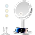 MIYADIVA 20X Magnifying Mirror with Lights – Dual-Sided Lighted Vanity