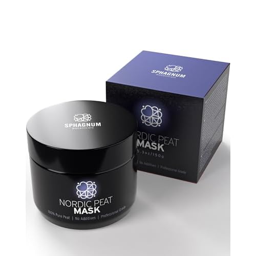 Sphagnum Botanicals Natural Anti Wrinkle Face Mask - 100% Peat Therapy, Hydrating and Deep Cleansing Facial Moisturizer, Collagen Boosting Skin Care Solution For Men & Women, 5 oz