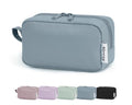Narwey Mini Makeup Bag for Purse - Greyish Blue Travel Pouch