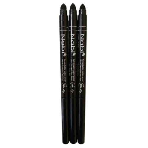 Nabi 3-Piece Gel Eyeliner Pencil Set - Waterproof & Smudge Proof