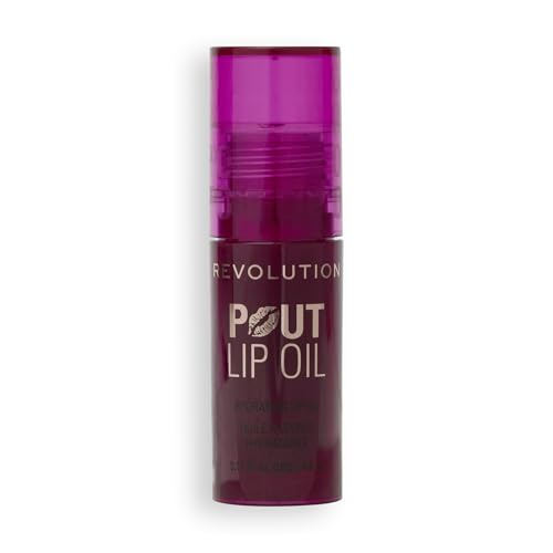 Revolution, Pout Lip Oil, Nourishing Tinted Lip Oil, High Shine, Non-Sticky Finish, Vegan & Cruelty-Free, Bitten Cherry, 0.13 oz
