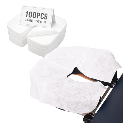 Disposable Face Cradle Covers - 100 Pack Soft Massage Headrest Covers