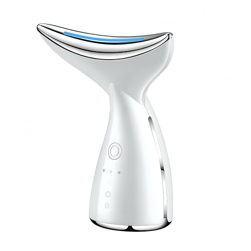 Face and Neck Massger for Skin Care Electric Face Neck Lifting Massager with 45¡É Heat & 3 Massage Modes for Wrinkles Facial Neck Massager (WHITE)