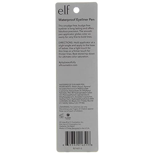 Eyeliner Pen with Felt Tip - Black, 0.05 Fl Oz - Vegan & Cruelty-Free