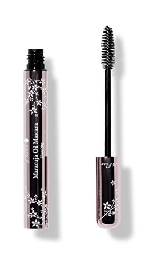 100% PURE Maracuja Oil Mascara Dramatic Intense Volume & Length Natural Fruit Pigmented Voluminous Eyelash Makeup No Clumping, Smudging or Flaking - Vegan, Black Tea Color - 0.35 oz