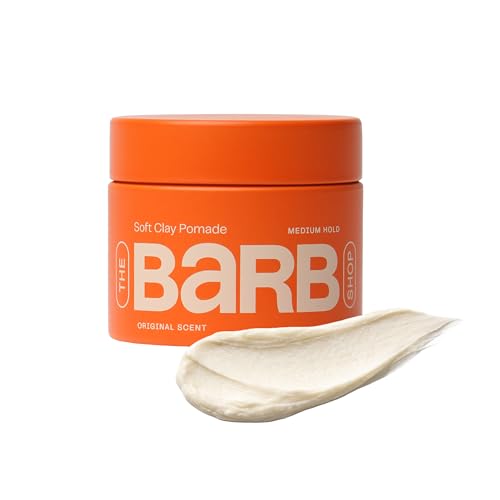 Barb Soft Clay Pomade - Medium Hold Hair Styling, 2 oz