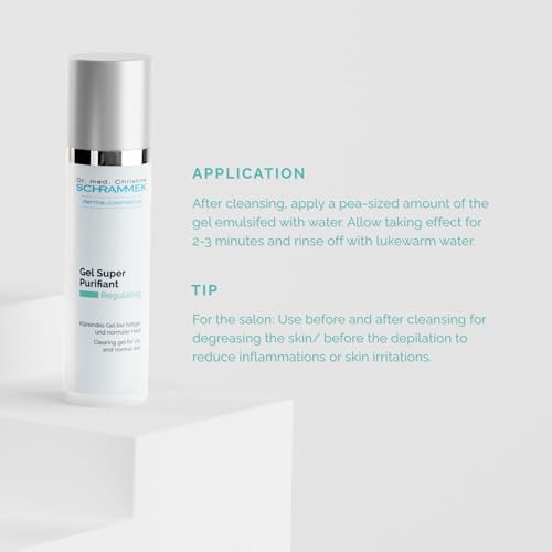 Gel Super Purifiant (1.7 fl oz) - Clearing Gel for Oily & Normal Skin - Moisturizing Effect - With Aloe Vera & Panthenol - No Parabens - Skin Care - Dr. Schrammek