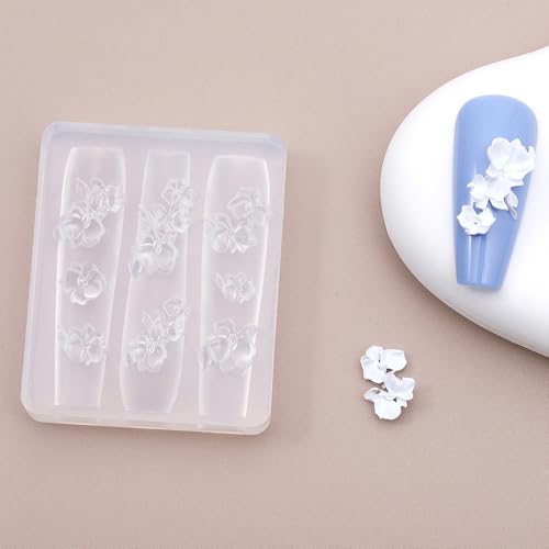 3D Flower Silicone Nail Molds for DIY Nail Art Charms