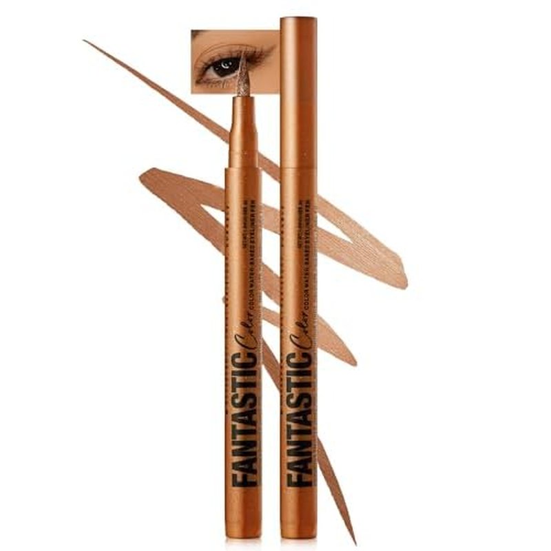 Bronze Matte Liquid Eyeliner Pencil, Colorful High Pigmented Waterline Eye liner Waterproof Pen, Bright Colored Smudgeproof Long Lasting Eyeliner Pen Christmas Party Festival Makeup Gift for Women-10