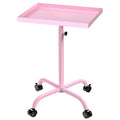JOSTZHXIN Pink Salon Rolling Tray Cart with Adjustable Height & Storage
