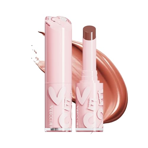Hydrating Lipstick, Richly Pigmented, Nourishing Lip Tint Balm, Moisturizing Lip Gloss, Long-Lasting Creamy Lipstick, Non-Stick (Almond milk tea, 03)