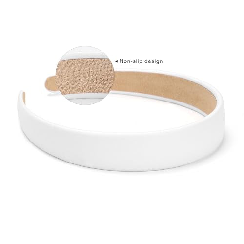 1 Inch PU Leather Padded Headband | Wide Hairband for Women