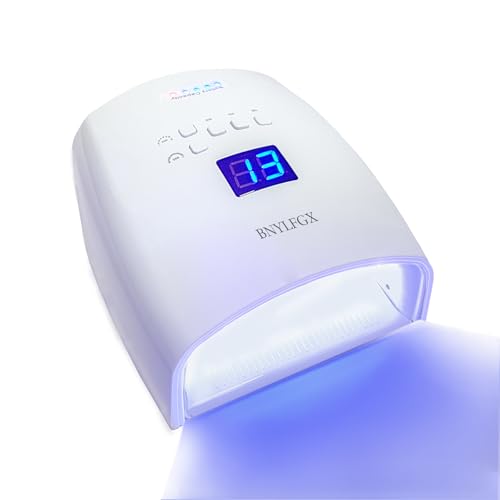 UV Light for Nails, Cordless UV Nail Lamp for Gel Nails 66W, Rechargeable LED Nail Dryer with 5 Timer Setting Auto Sensor Fast Nail Light Curing Lamp for Salon & Home, White