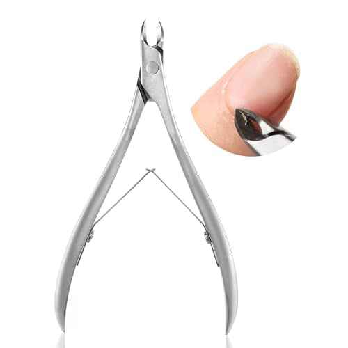 Beetles Pro 1-Pcs Cuticle Trimmer ? Professional 4MM Blade Swan Neck Cuticle Nippers Stainless Steel Dead Skin Nails Nippers for Nail Care, Nail Art Prep ? Salon Quality Manicure Tool