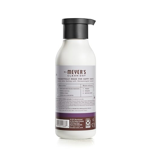 MRS. MEYER'S CLEAN DAY Body Lotion, Long-Lasting, Non-Greasy Moisturizer, Cruelty Free Formula, Lavender Scent, 15.5 oz