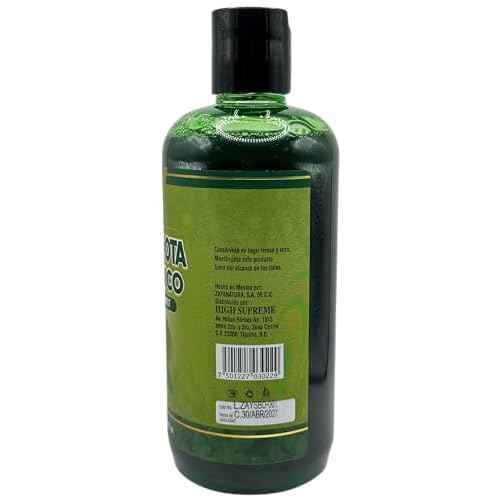 HIGH SUPREME Shampoo organic bergamot (16.9 fl oz) with aloe vera & rosemary SHAMPOO ORGANICO BERGAMOTA con Sabila & Romero Cont. net. 500 ml