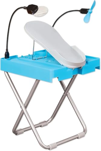 Adjustable Pedicure Footrest with LED Magnifier & Fan