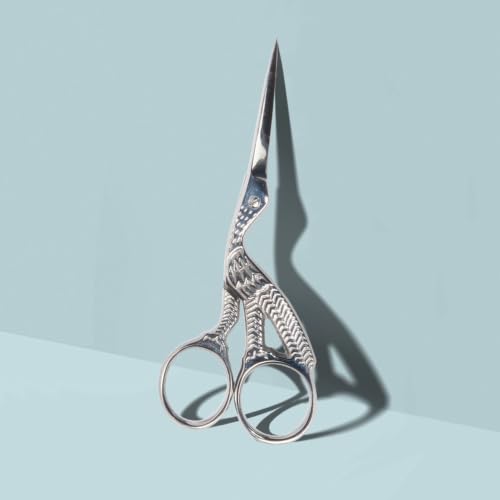 Diane Stainless Steel Stork Eyebrow Scissors 3.75" - Precision Facial Hair Trimmer
