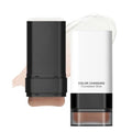 LuLuTone Color-Changing Foundation Stick with Brush - Long Lasting Hydrating Formula for All Skin Tones