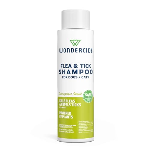 Wondercide Lemongrass Flea & Tick Shampoo for Dogs & Cats - 12 Fl oz