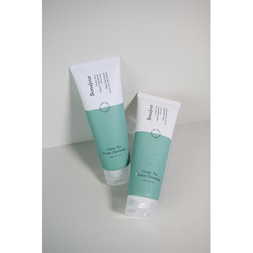 [BONAJOUR] Green Tea Natural Pores Foam Cleanser - The Best Facial Wash for Acne & Oily skin, Pore tightening and sebum control 5.1Fl.oz