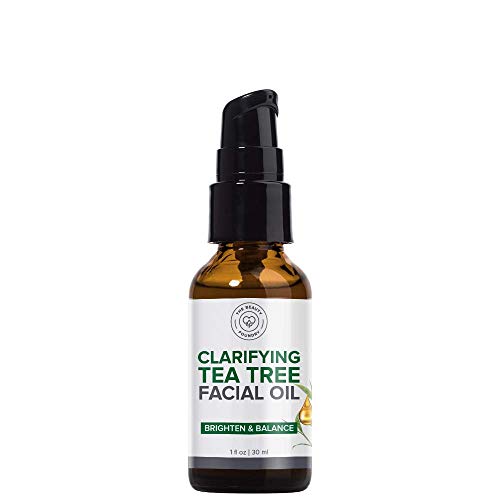Clarifying Tea Tree Facial Oil, Targets Acne and Uneven Skin Tone, Antioxidant-Rich Beauty Oil, 1-fl oz/30ml (1 Pack)