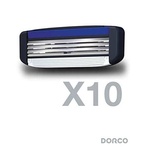 Dorco Pace 3 - Three Razor Blade Shaving System- Value Pack (10 Cartridges + 1 Handle)