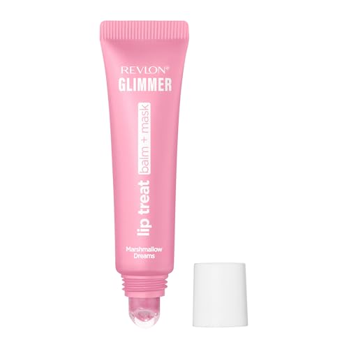 Revlon Glimmer Lip Treat Balm + Mask¢â, Overnight Peptide Lip Treatment, Hydrating, 002 Marshmallow Dreams, 0.4 fl oz