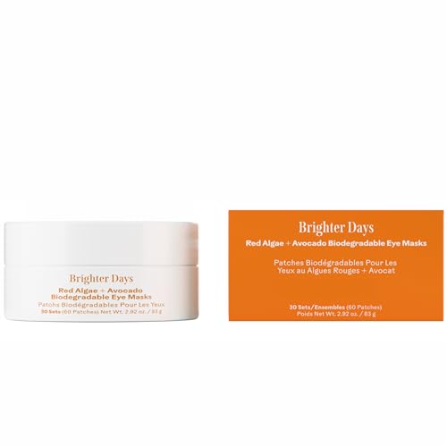 Three Ships - Brighter Days Red Algae + Avocado Eye Masks | Depuff, Hydrate, Refresh Under Eye Skin | Cruelty-Free, Vegan, Paraben-Free, Sensitive Skin Safe (30 Sets | 2.96 oz)