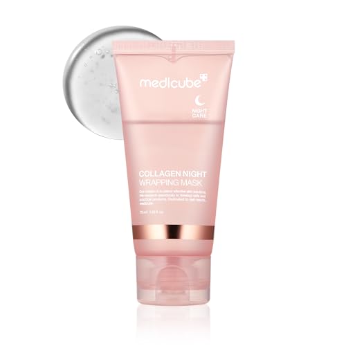 Medicube Collagen Night Wrapping Peel Off Facial Mask - Overnight Sleeping Mask For Elasticity & Hydration Care, Reduces Sagging & Dullness - Collagen Extract For Radiant Skin - Korean Skin Care