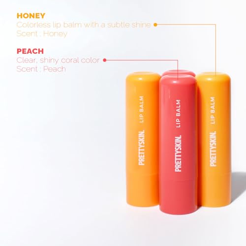 PS.PRETTYSKIN Moisture Lip Balm 0.15oz.(4.5g) Smooth, Soft Texture, Hydrating, Natural Shine, Glossy, korean lip balm (Honey)