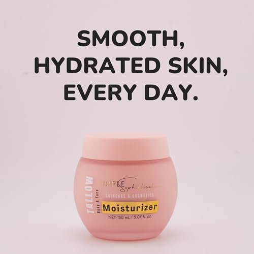 Magnesium Tallow Body Lotion- with grassfed beef tallow, Ashwagandha, Magnesium, Vitamin D3/K2 and Probiotics | Calming Lotion| Tallow Moisturizer | Topical, Non-toxic body cream- 5 oz.