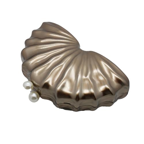 Women's Shell Clutch Handbag – Marble Acrylic Evening Bag