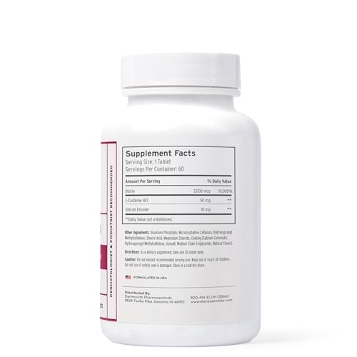 Elon Matrix Plus 3000 Biotin Nail Vitamins for Repair & Growth (60 Day Supply)