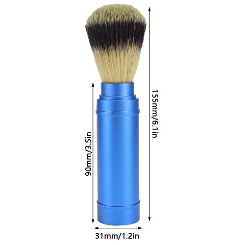 Walfront Men Portable Travel Foaming Shaving Brush, Grooming Tool for Wet Shaving, Bathroom Supplies for Daily Use