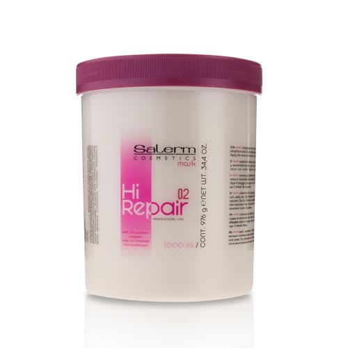 SALERM - Hair Repair Mask - Hi Repair Mask 02-1000 ml - Deeply Moisturizes Damaged Hair - Repairs and Rejuvenates - Shinier and Softer Hair - Immediate Effect