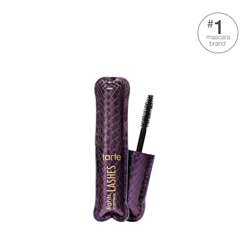 tarte lights, camera, lashes 4-in-1 mascara ? Volume, Length, Curl & Conditioning for Fuller Looking Lashes, Smudge-Proof, Flake-Free, Longwear, Vegan & Cruelty Free