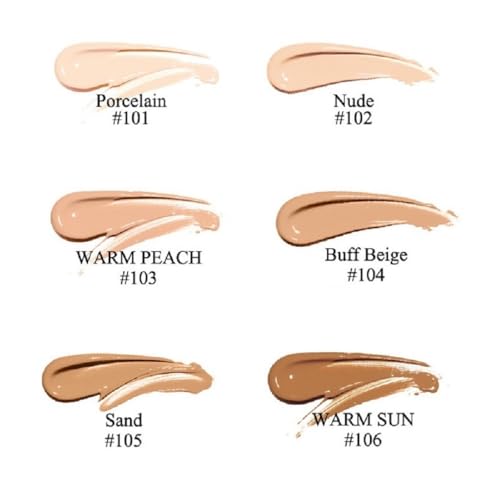 PHOERA Liquid Foundation 104 Buff Beige - Full Coverage, 2 Pack