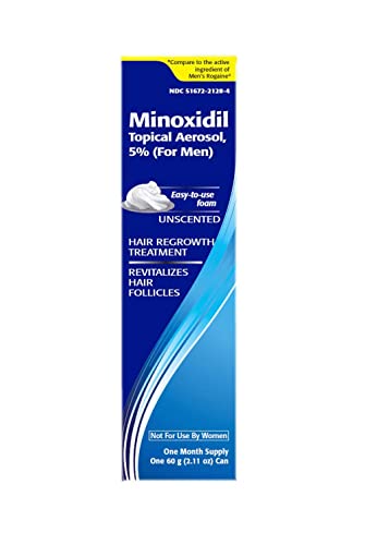 Minoxidil 5% Foam Hair Regrowth Treatment for Men, 3-Month Supply
