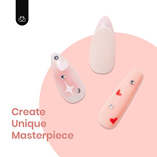 Beetles Gel Nail Polish Kit with 240Pcs Easy Nail Extension Set and 2 In 1 Nail Glue Base Gel, 6 Colors Neutral Jelly Gel Polish Kit Soak Off Nail Lamp Cured Nail Manicure DIY Home Gifts for Women