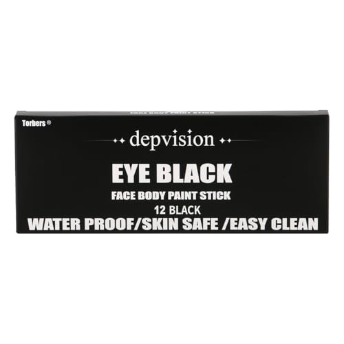Depvision Eye Black Face Paint Stick for Sports,Waterproof Eye Black Baseball Gifts,Softball Football Face Body Paint for Halloween Makeup Colors Anti-Glare