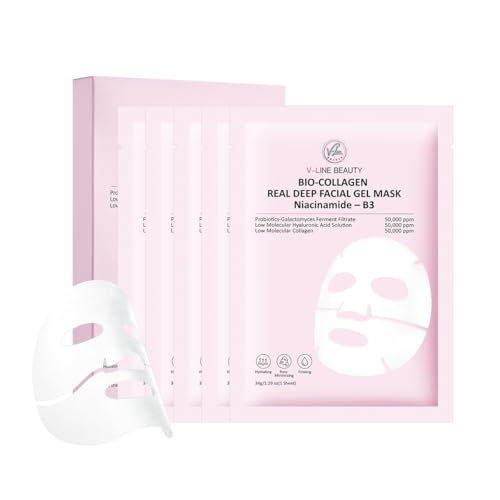 Bio-Collagen Real Deep Facial Overnight Mask, Hydrating, Pore Minimizing, Firming 34g x5ea (5)