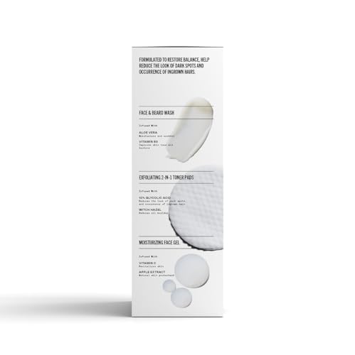 Bevel Men's Skincare Set - Face Wash, Exfoliating Pads & Moisturizer