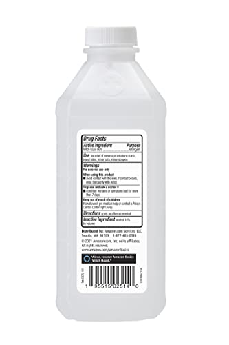 Amazon Basics Witch Hazel USP Astringent Unscented 16 Fl Oz - Oil Control & Skin Relief