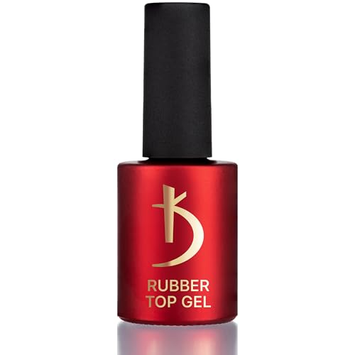 kodi professional Rubber Top Gel Coat Elastic Glossy Finish, UV/LED Curable, Strong Protection, Clear (Top Rubber 15ml (0.50 fl oz))