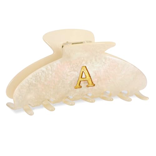 Personalized Initial Claw Clip for Women - Elegant Hair Accessory