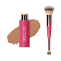 DOLL 10 Peptide Blur Stick Foundation Medium Buildable Coverage with Blurring Brush